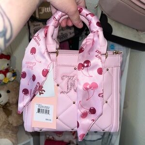 Juicy Couture Pink Mini Bag with Cherry Scarf